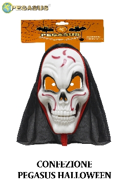 MASCHERA MORTE CON CAPPUCCIO DI HALLOWEEN